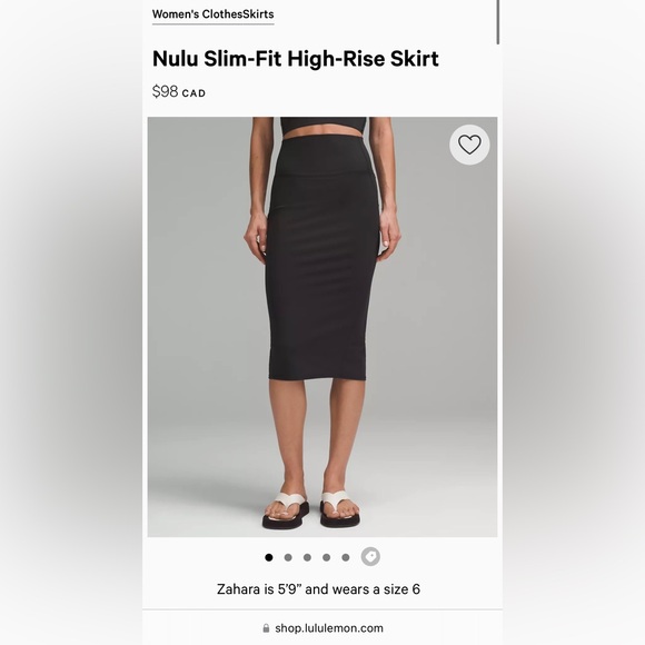 BNWT Nulu Slim-Fit High-Rise Skirt, Black size 2 or XS - Picture 1 of 3